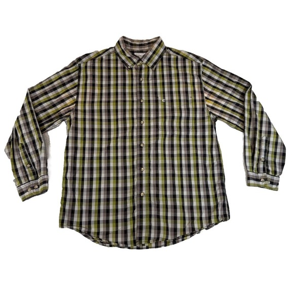Carhartt Other - Carhartt Shirt Mens Large Black Yellow Cotton Relaxed Fit Button Long Sleeves Lg